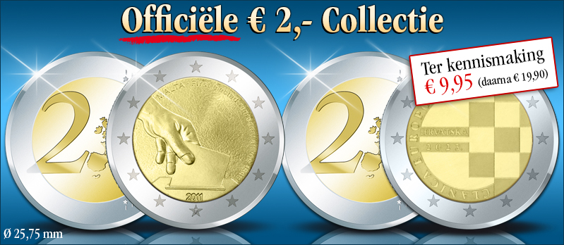 Officiële € 2,- Collectie reserveren